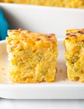 Jalapeno Cornbread recipe close up on plate