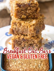Soft Breakfast Oat Bar Recipe #GlutenFree #Vegan #ASpicyPerspective